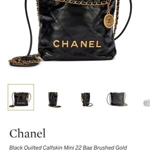 Chanel Black and Gold Mini Bag